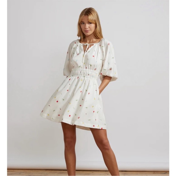 Kitri Dresses & Skirts - NWOT KITRI Azalea Mini Dress in White Vintage Floral